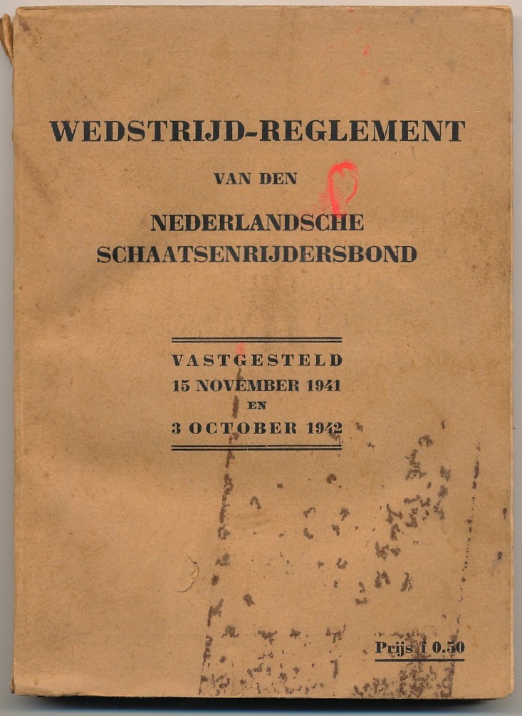 1941 Wedstrijd-reglement Nederlandsche Schaatsenrijdersbond